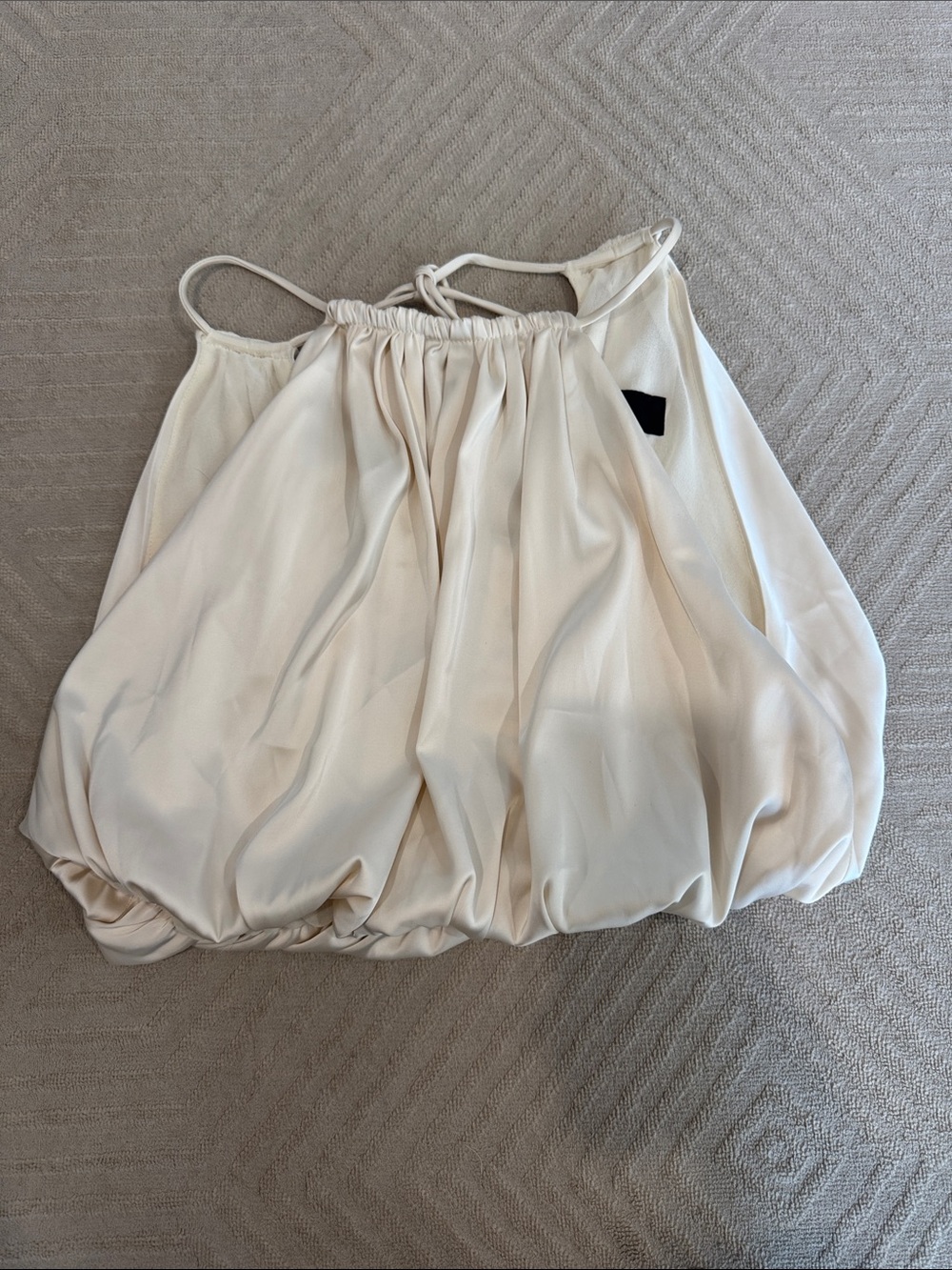zara Cream Bubble Hem Women's top - Picture 5 of 6